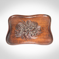 Wood dragon tray - Japan, 19th century