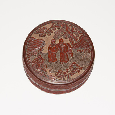 Carved lacquer box in the Ming style, China, 19th century