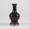 Black mirror glazed bottle vase, China, Qing Dynasty, late 19th century [thumbnail]