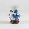 A blue and white porcelain zhadou (spittoon), China, Qing Dynasty, late 19th century [thumbnail]