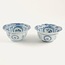 A pair of Kraak blue and white porcelain bowls, China, Late Ming Dynasty, circa 1600 [thumbnail]