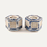 A pair of blue and white candle-holders, China, Qing Dynasty, mid 19th century [thumbnail]