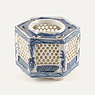 A pair of blue and white candle-holders (Side view (3)), China, Qing Dynasty, mid 19th century [thumbnail]