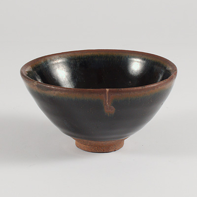 Jian hare's fur tea bowl (Side view 2), China, Fujian Province, Southern Song/Yuan Dynasty, 13th-15th century