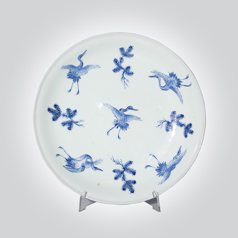 Hirado style blue and white plate, Japan, 19th century Hirado style blue and white plate, Japan, 19th century