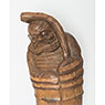Carved bamboo figure (close-up of front), China/Japan, 19th century [thumbnail]