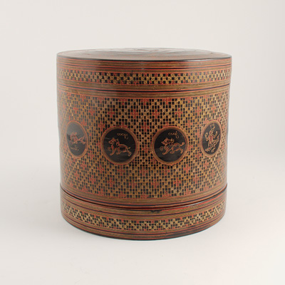 Lacquer food container, Burma, 19th century