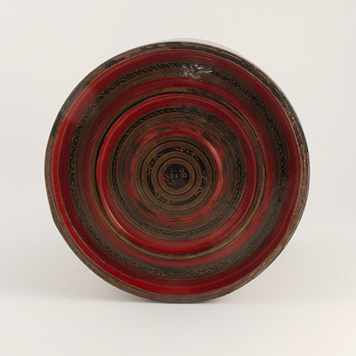 Lacquer food container (Bottom), Burma, 19th century