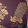 Lacquer Peacock tray (close-up), Japanese, Meiji Era, late 19th century [thumbnail]