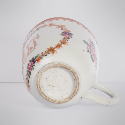 Famille rose export porcelain coffee cup (base), China, Qianlong period, circa 1760