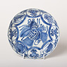Kraak blue and white porcelain saucer dish, China, Ming Dynasty, circa 1600 [thumbnail]