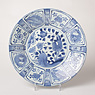 Arita blue and white porcelain dish, Japan, circa 1670 [thumbnail]