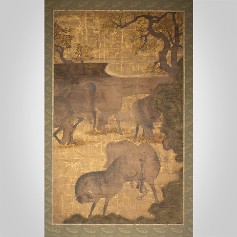 Screen painting of horses, Japan, Edo period, 17th century Screen painting of horses, Japan, Edo period, 17th century