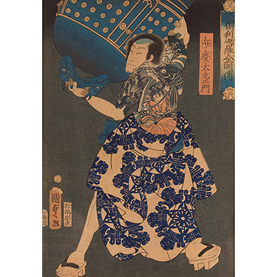 Benkei Daemon, by Utagawa Kunisada II (1823-1880), Japan, Benkei Daemon, by Utagawa Kunisada II (1823-1880), Japan,