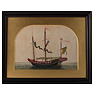 Four Canton paintings of boats, China, 19th century [thumbnail]