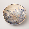 Rare Satsuma blue and white bowl (top), Japan, Meiji era, early 20th century [thumbnail]