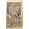 Four-fold screen of street scenes (3rd panel), Japan, early 20th century [thumbnail]