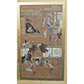 Four-fold screen of street scenes (4th panel), Japan, early 20th century [thumbnail]