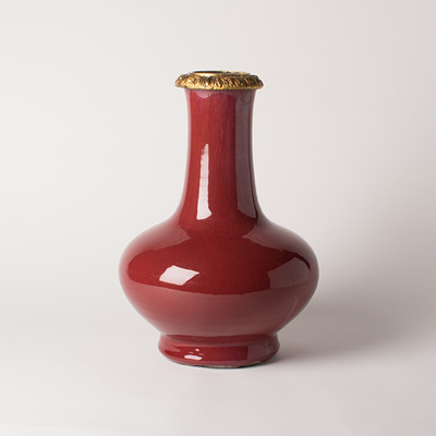Copper red flambé porcelain vase
, China, Qing Dynasty, 19th century